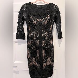 Sue Wong Lace Cocktail Dress